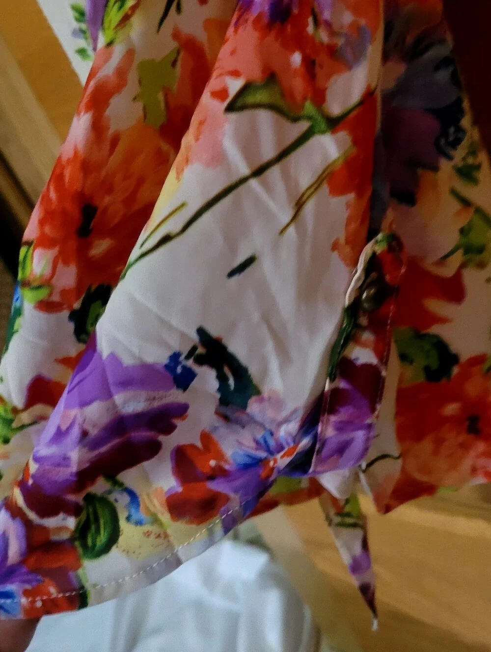 Gianni Bini Floral Watercolor V-neck Romper, Size S